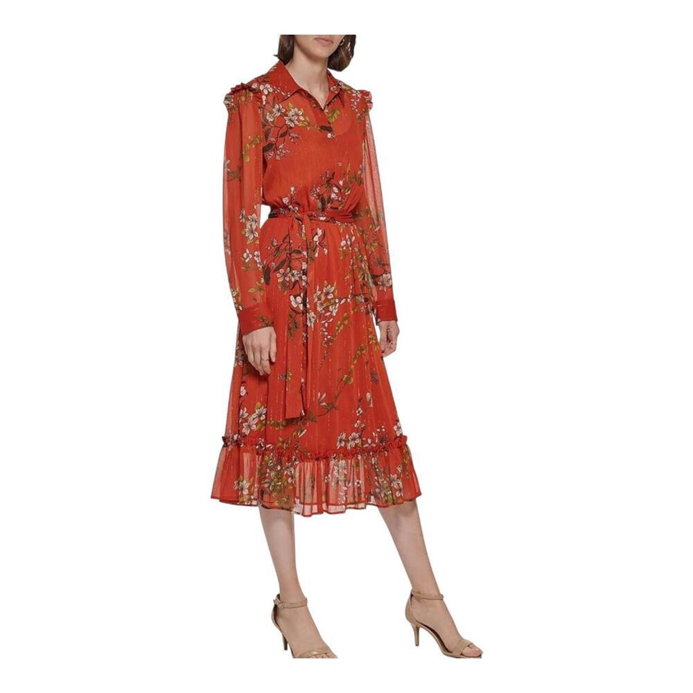 Tommy Hilfiger Floral Midi Dress - Elegant Style Size 8 - Picture 3 of 9